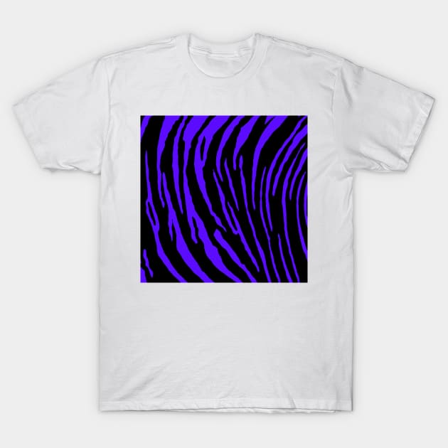 Blue Tiger Stripes T-Shirt by BlakCircleGirl